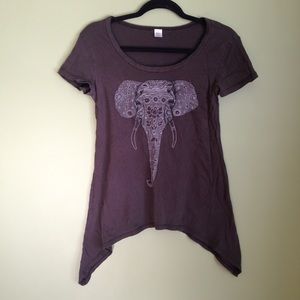 Soul Flower Painted Elephant Ebb & Flow Top
